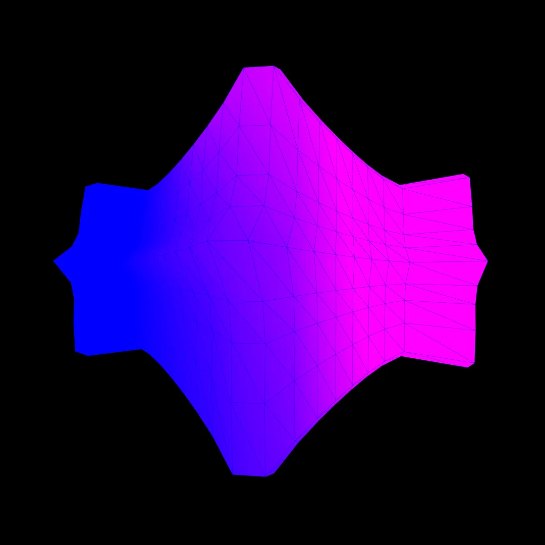 A coloured supershape, variation three