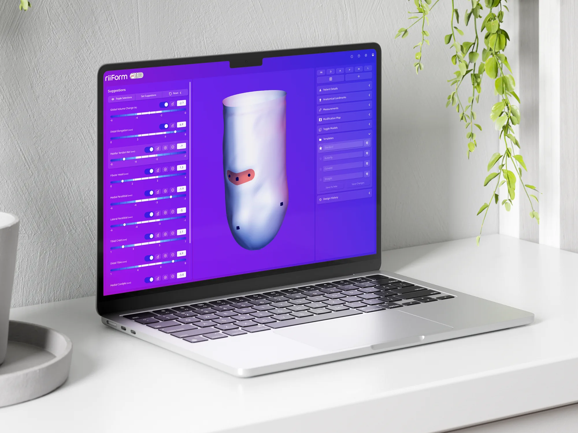 The redesigned riiForm interface shown across desktop and tablet